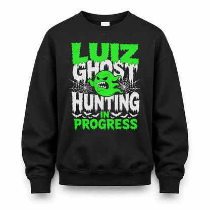 LUIZ HW22-K06-109 - NAME Ghost Hunting In Progress Personalized Halloween Shirt
