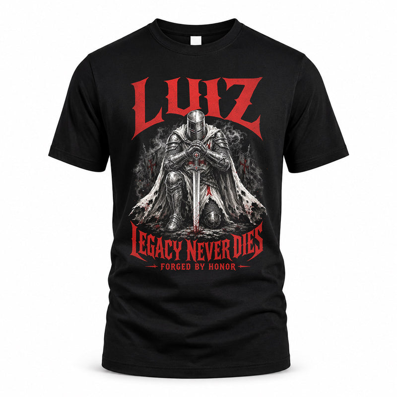 LUIZ HS90-K04-109 - NAME Legacy Never Dies Forged By Honor Personalized Knight