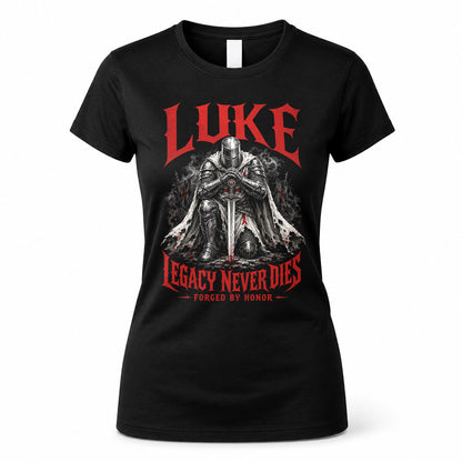 LUKE HS90-K04-109 - NAME Legacy Never Dies Forged By Honor Personalized Knight