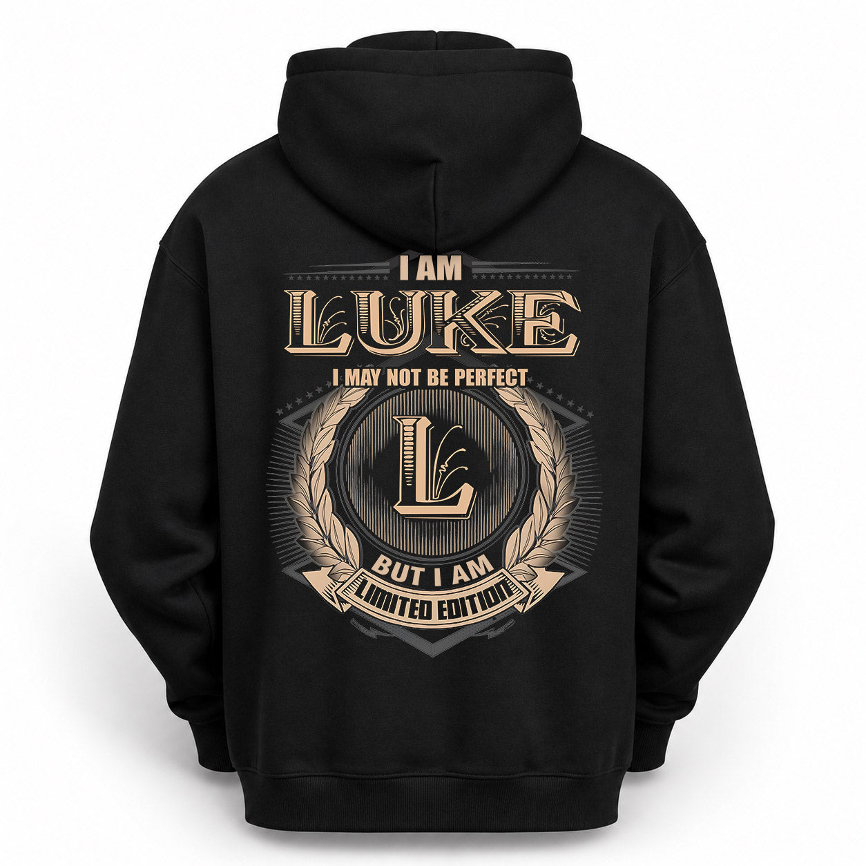 LUKE PH55-T25-Personalized Name Quote Apparel “I Am NAME May Not Be Perfect But I Am Limited Edition”