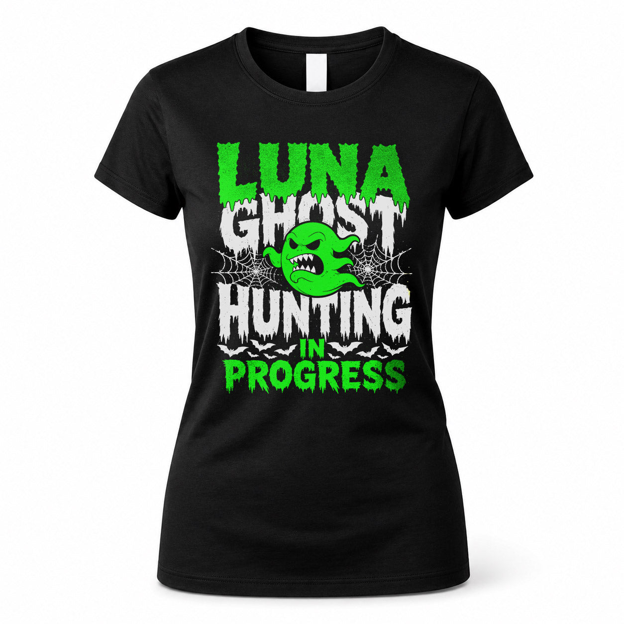 LUNA HW22-K06-109 - NAME Ghost Hunting In Progress Personalized Halloween Shirt