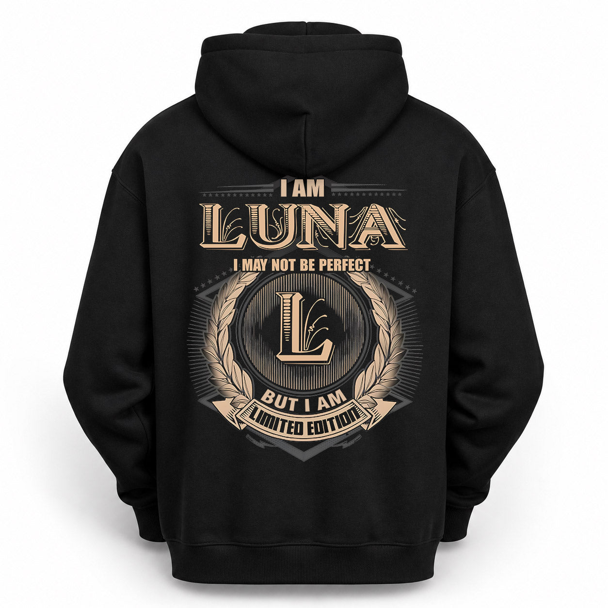 LUNA PH55-T25-Personalized Name Quote Apparel “I Am NAME May Not Be Perfect But I Am Limited Edition”