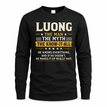 LUONG TM90-K04-125 - NAME Legendary Know-It-All Personalized Funny Shirt