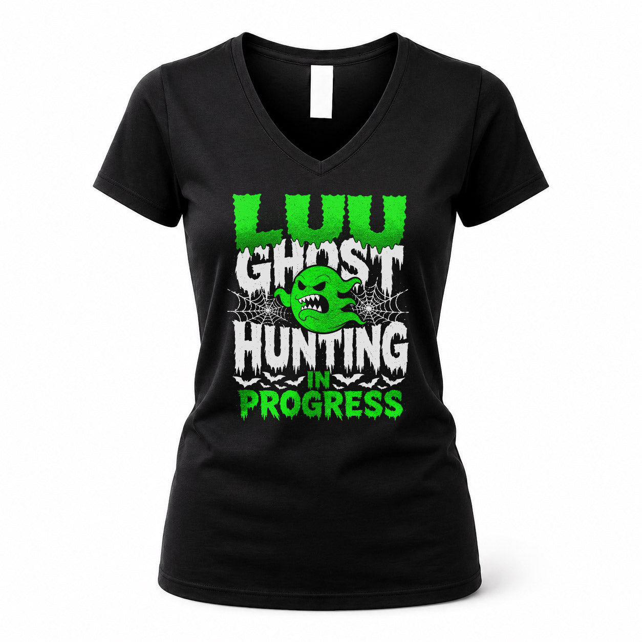 LUU HW22-K06-109 - NAME Ghost Hunting In Progress Personalized Halloween Shirt