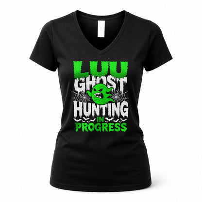 LUU HW22-K06-109 - NAME Ghost Hunting In Progress Personalized Halloween Shirt