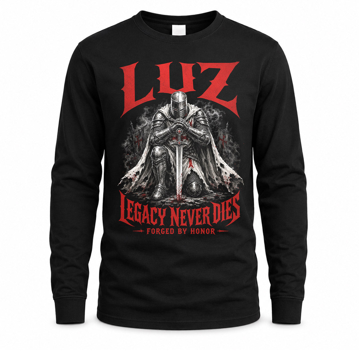 LUZ HS90-K04-109 - NAME Legacy Never Dies Forged By Honor Personalized Knight