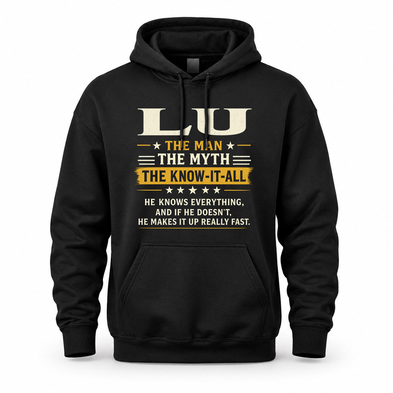 LU TM90-K04-125 - NAME Legendary Know-It-All Personalized Funny Shirt