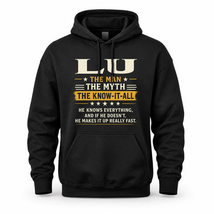 LU TM90-K04-125 - NAME Legendary Know-It-All Personalized Funny Shirt