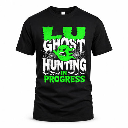 LU HW22-K06-109 - NAME Ghost Hunting In Progress Personalized Halloween Shirt