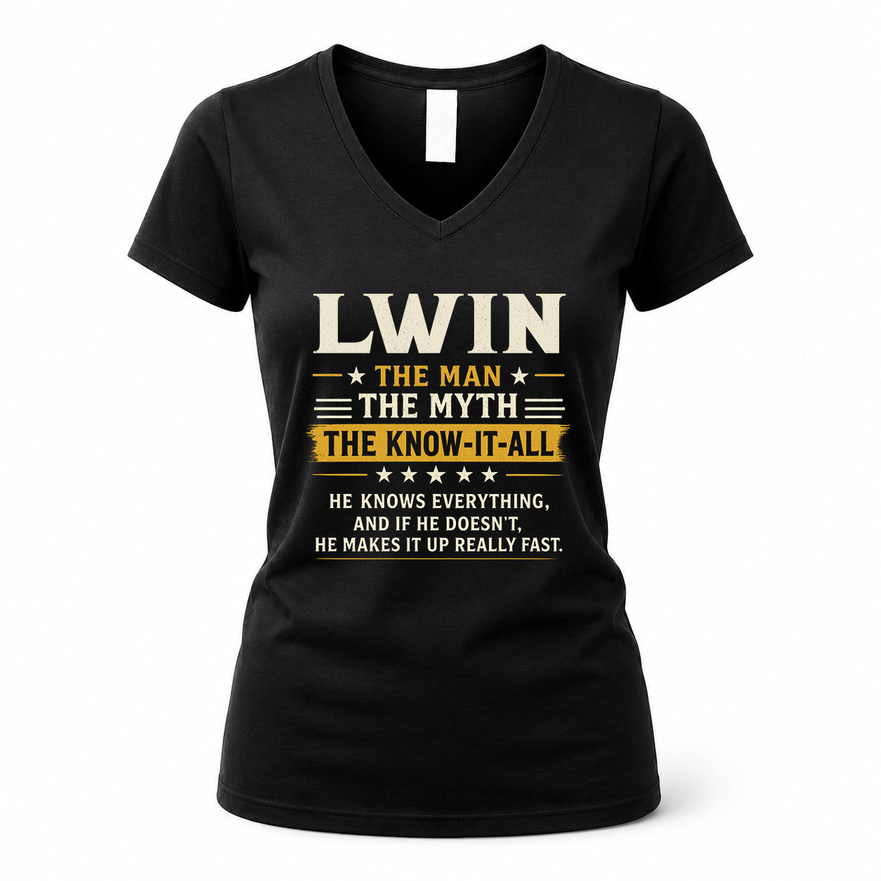 LWIN TM90-K04-125 - NAME Legendary Know-It-All Personalized Funny Shirt