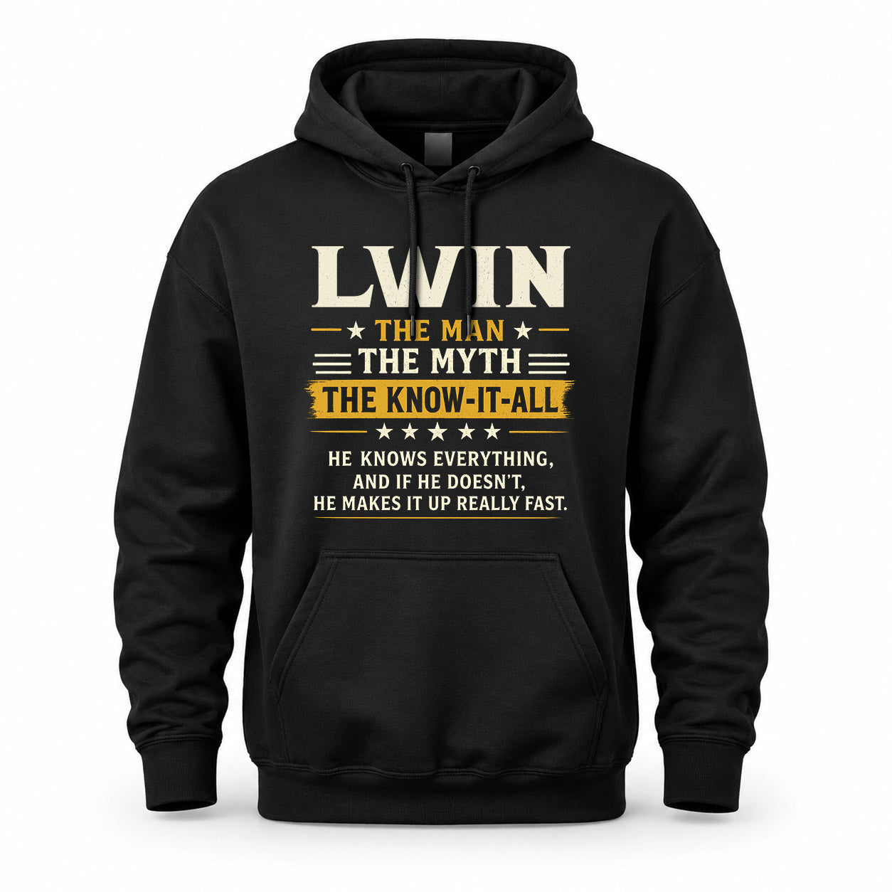 LWIN TM90-K04-125 - NAME Legendary Know-It-All Personalized Funny Shirt