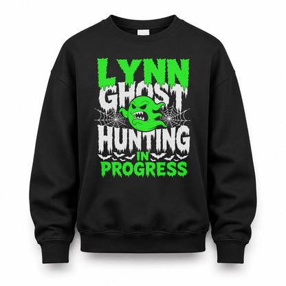 LYNN HW22-K06-109 - NAME Ghost Hunting In Progress Personalized Halloween Shirt
