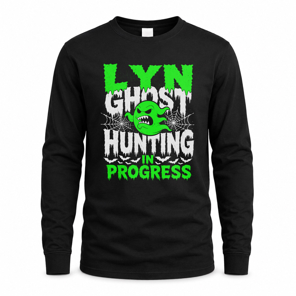 LYN HW22-K06-109 - NAME Ghost Hunting In Progress Personalized Halloween Shirt
