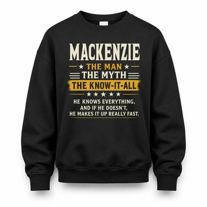 MACKENZIE TM90-K04-125 - NAME Legendary Know-It-All Personalized Funny Shirt
