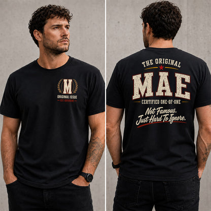 MAE W68-F2-168 – Personalized Original Issue Apparel “The Original NAME Certified One-of-One"