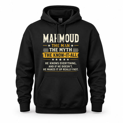 MAHMOUD TM90-K04-125 - NAME Legendary Know-It-All Personalized Funny Shirt