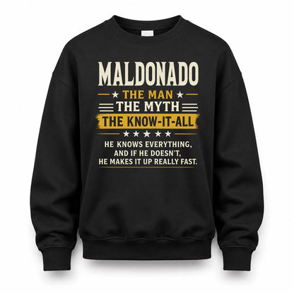 MALDONADO TM90-K04-125 - NAME Legendary Know-It-All Personalized Funny Shirt