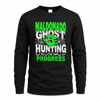 MALDONADO HW22-K06-109 - NAME Ghost Hunting In Progress Personalized Halloween Shirt