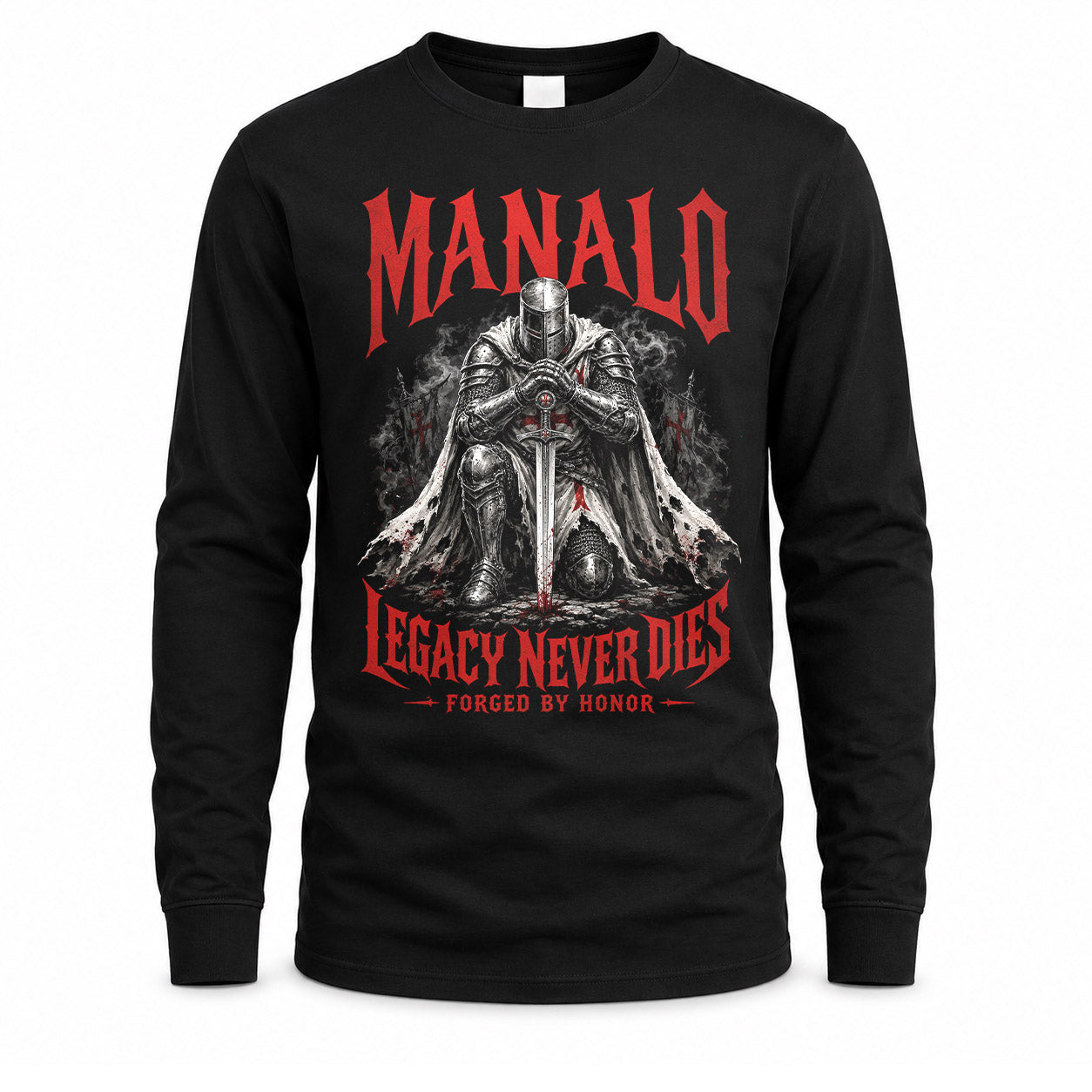 MANALO HS90-K04-109 - NAME Legacy Never Dies Forged By Honor Personalized Knight
