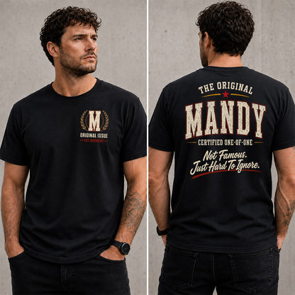 MANDY W68-F2-168 – Personalized Original Issue Apparel “The Original NAME Certified One-of-One"