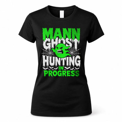 MANN HW22-K06-109 - NAME Ghost Hunting In Progress Personalized Halloween Shirt