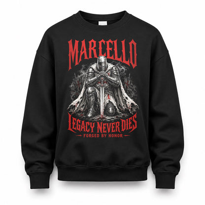 MARCELLO HS90-K04-109 - NAME Legacy Never Dies Forged By Honor Personalized Knight