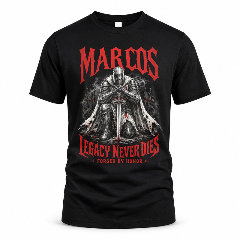 MARCOS HS90-K04-109 - NAME Legacy Never Dies Forged By Honor Personalized Knight
