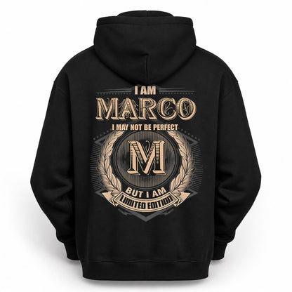 MARCO PH55-T25-Personalized Name Quote Apparel “I Am NAME May Not Be Perfect But I Am Limited Edition”