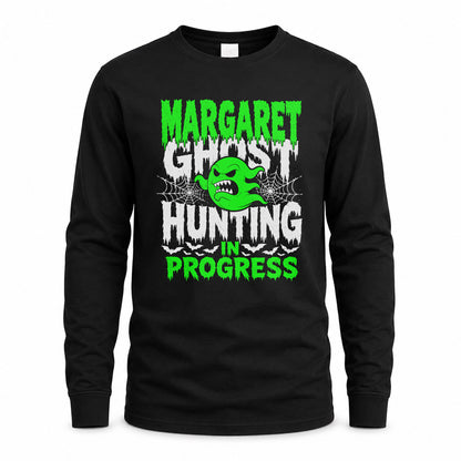 MARGARET HW22-K06-109 - NAME Ghost Hunting In Progress Personalized Halloween Shirt