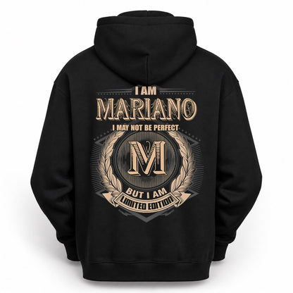 MARIANO PH55-T25-Personalized Name Quote Apparel “I Am NAME May Not Be Perfect But I Am Limited Edition”