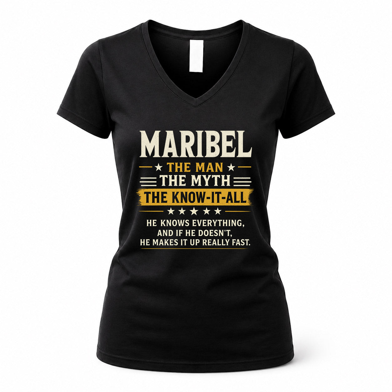 MARIBEL TM90-K04-125 - NAME Legendary Know-It-All Personalized Funny Shirt
