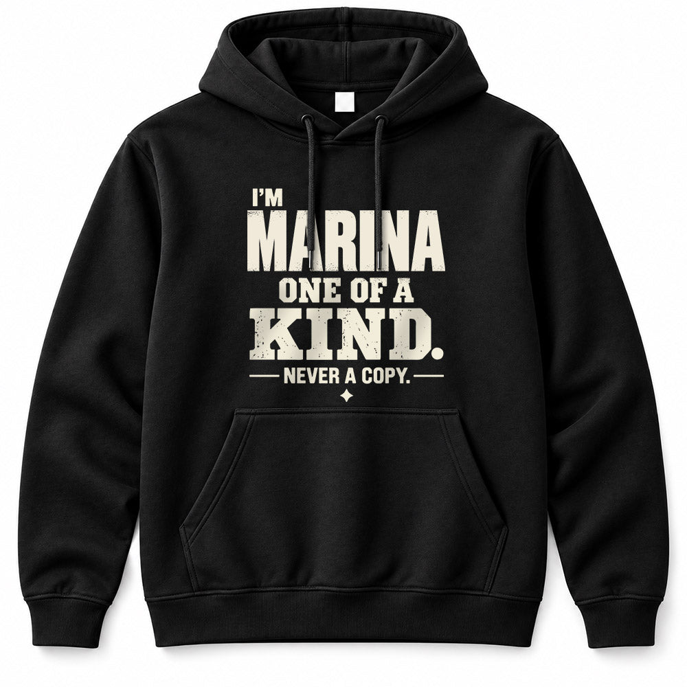 MARINA P6-K4-228 Personalized Funny Quote Apparel “I’m NAME – One of a Kind, Never a Copy”