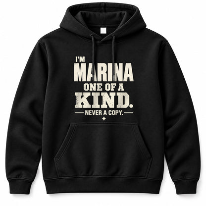 MARINA P6-K4-228 Personalized Funny Quote Apparel “I’m NAME – One of a Kind, Never a Copy”
