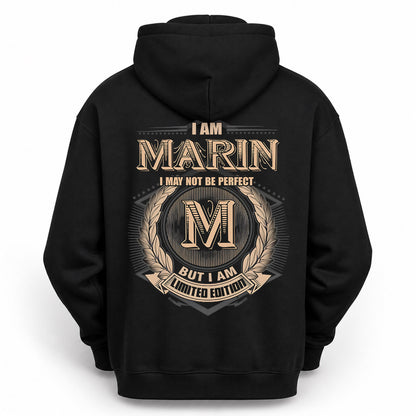 MARIN PH55-T25-Personalized Name Quote Apparel “I Am NAME May Not Be Perfect But I Am Limited Edition”