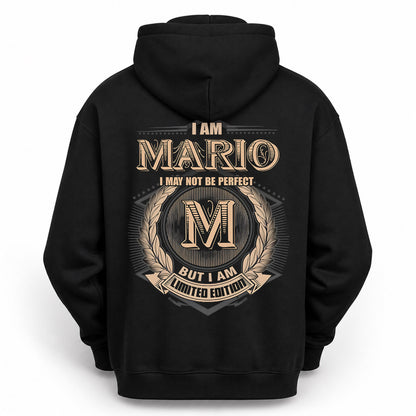 MARIO PH55-T25-Personalized Name Quote Apparel “I Am NAME May Not Be Perfect But I Am Limited Edition”
