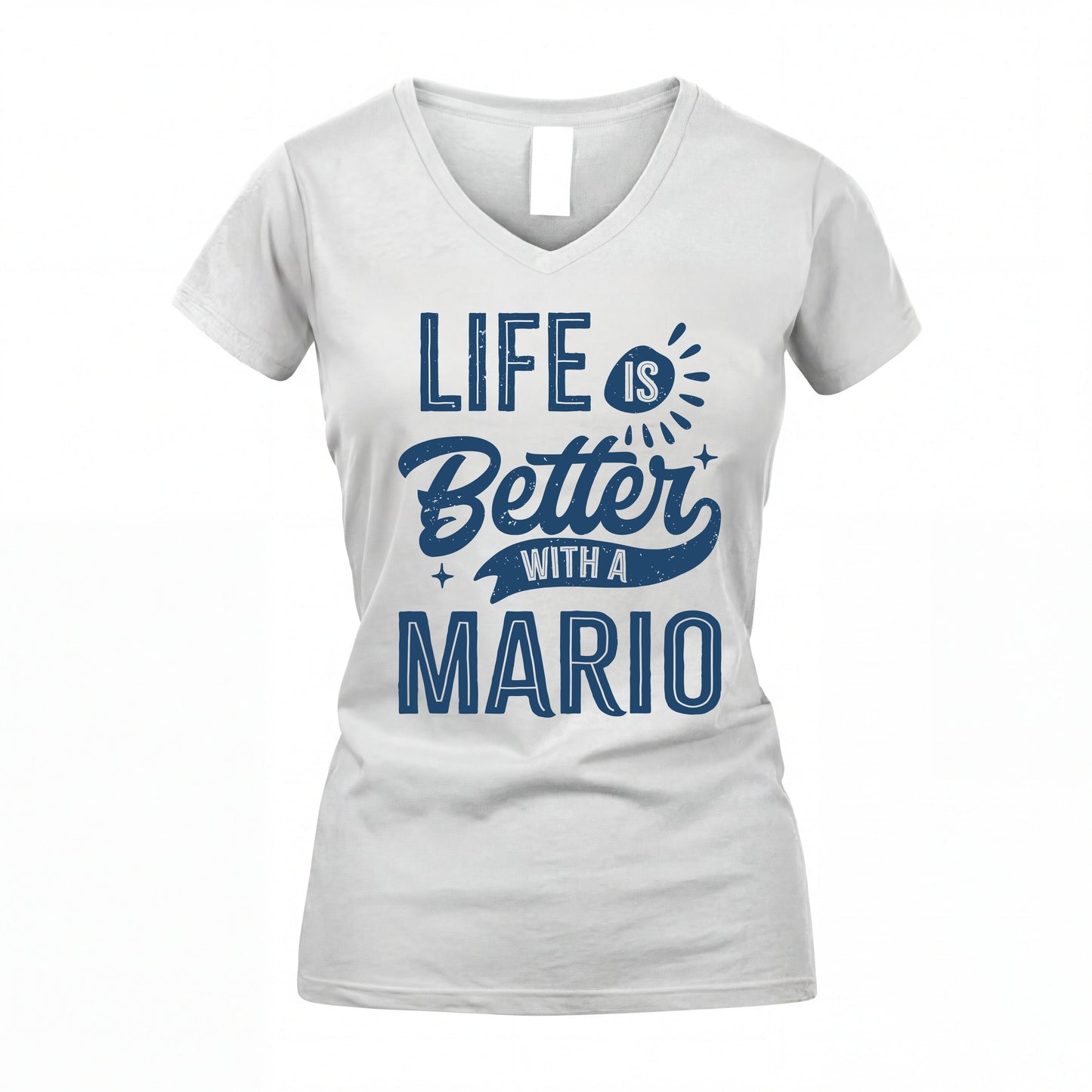 MARIO HH88-K2–Personalized Name Quote T-Shirt Life Is Better With Unisex Gift