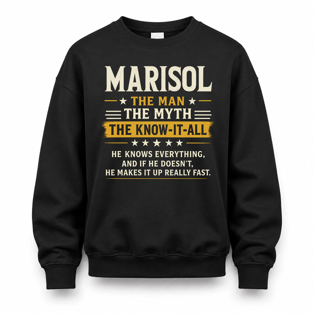 MARISOL TM90-K04-125 - NAME Legendary Know-It-All Personalized Funny Shirt