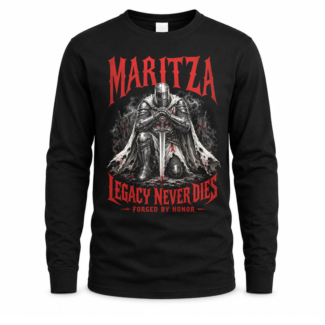 MARITZA HS90-K04-109 - NAME Legacy Never Dies Forged By Honor Personalized Knight