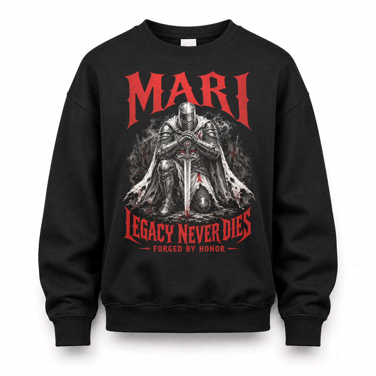 MARI HS90-K04-109 - NAME Legacy Never Dies Forged By Honor Personalized Knight