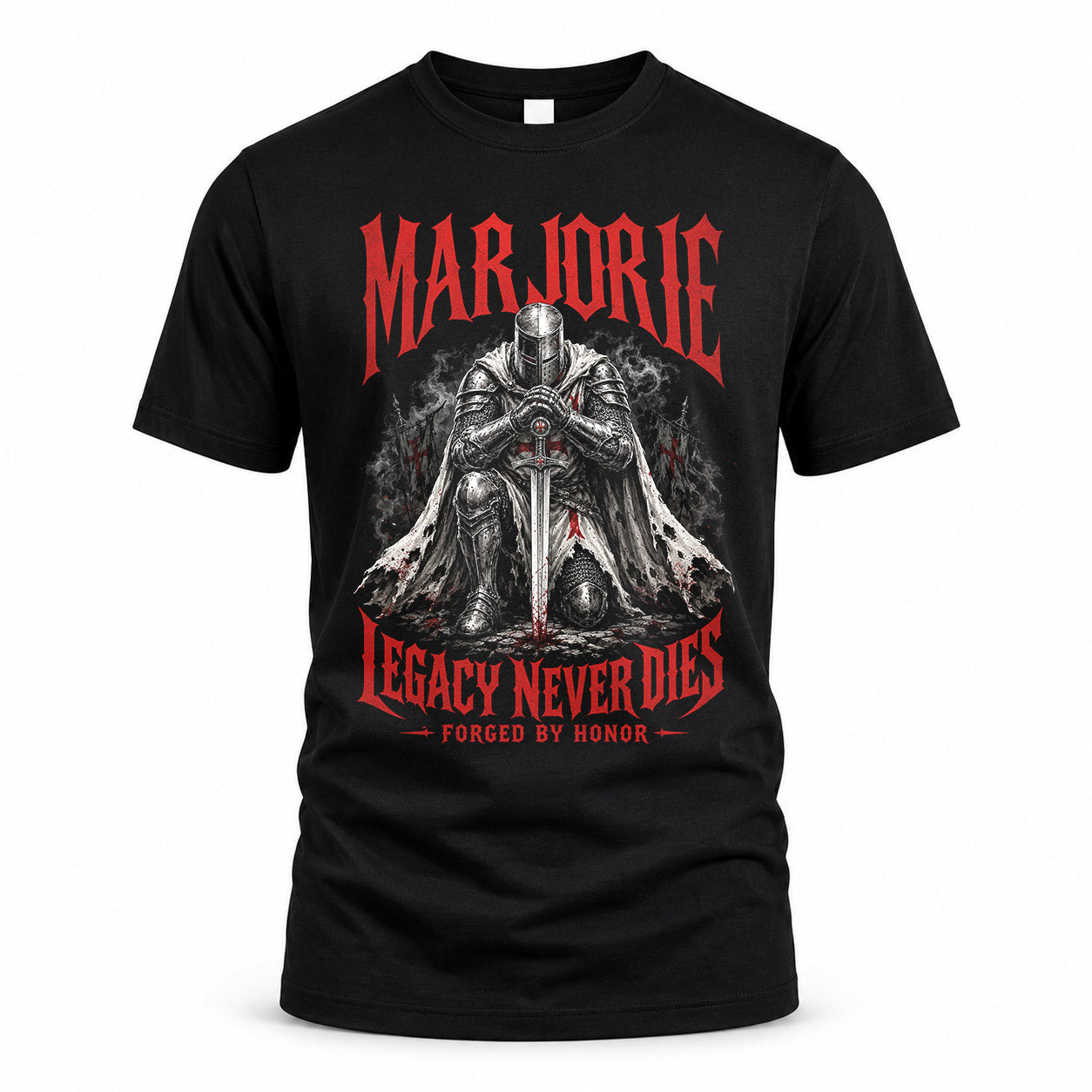 MARJORIE HS90-K04-109 - NAME Legacy Never Dies Forged By Honor Personalized Knight