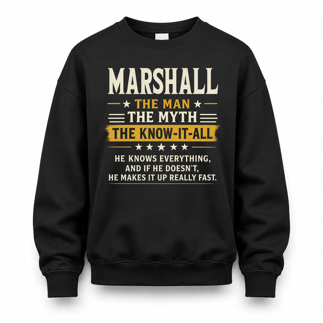 MARSHALL TM90-K04-125 - NAME Legendary Know-It-All Personalized Funny Shirt