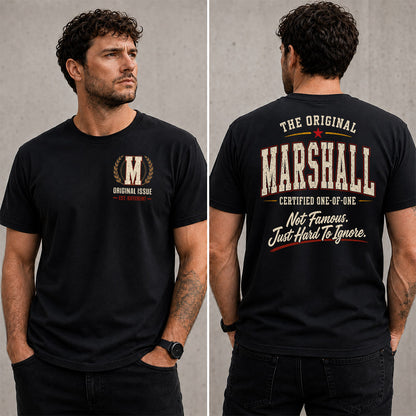MARSHALL W68-F2-168 – Personalized Original Issue Apparel “The Original NAME Certified One-of-One"
