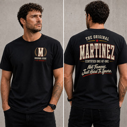 MARTINEZ W68-F2-168 – Personalized Original Issue Apparel “The Original NAME Certified One-of-One"