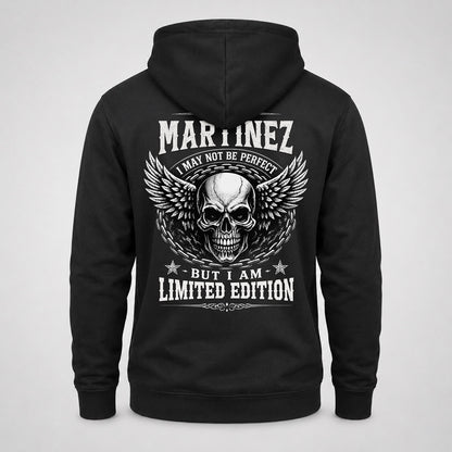 MARTINEZ P01-K24-229 – Personalized Skull Graphic Apparel “I Am NAME I May Not Be Perfect But I Am Limited Edition”