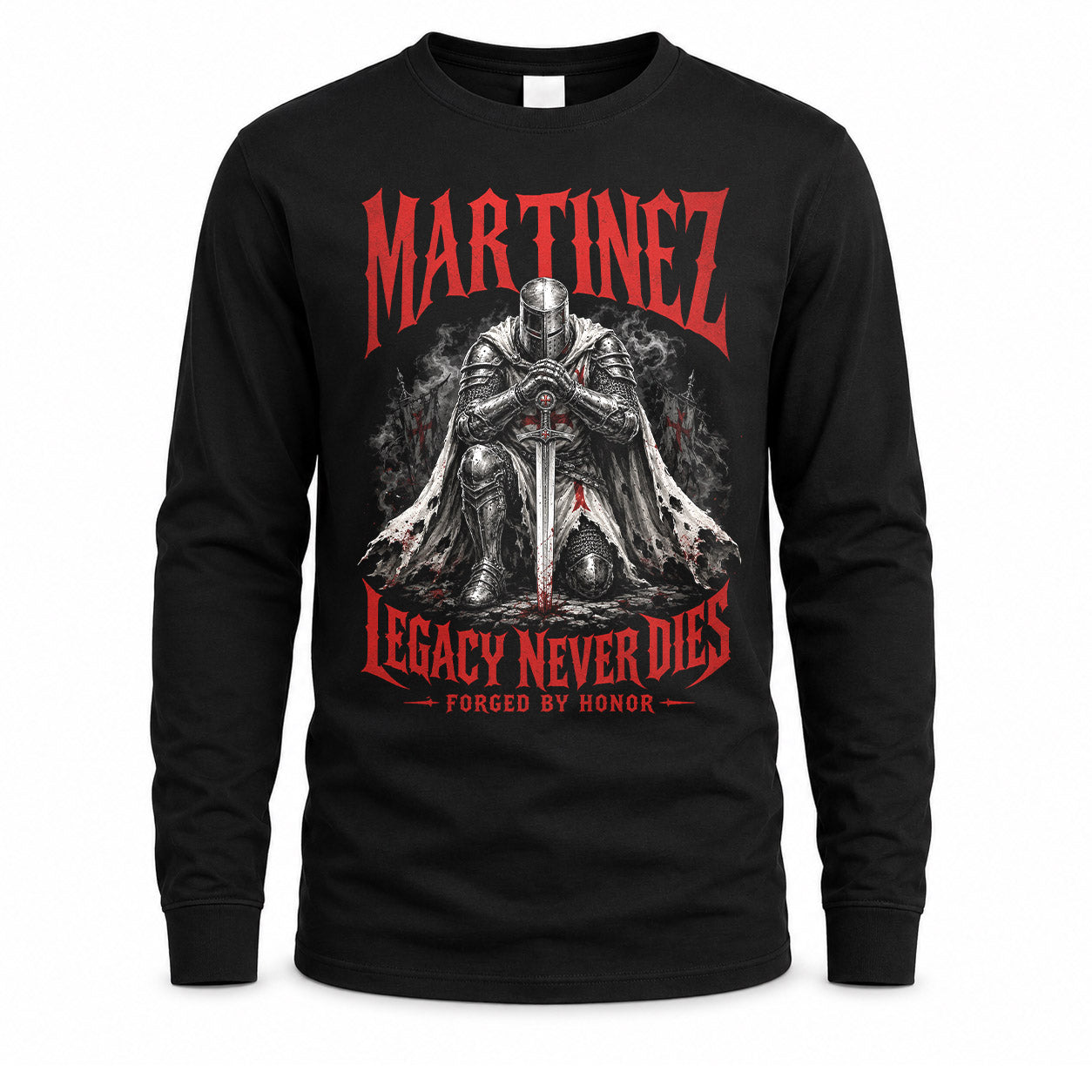 MARTINEZ HS90-K04-109 - NAME Legacy Never Dies Forged By Honor Personalized Knight