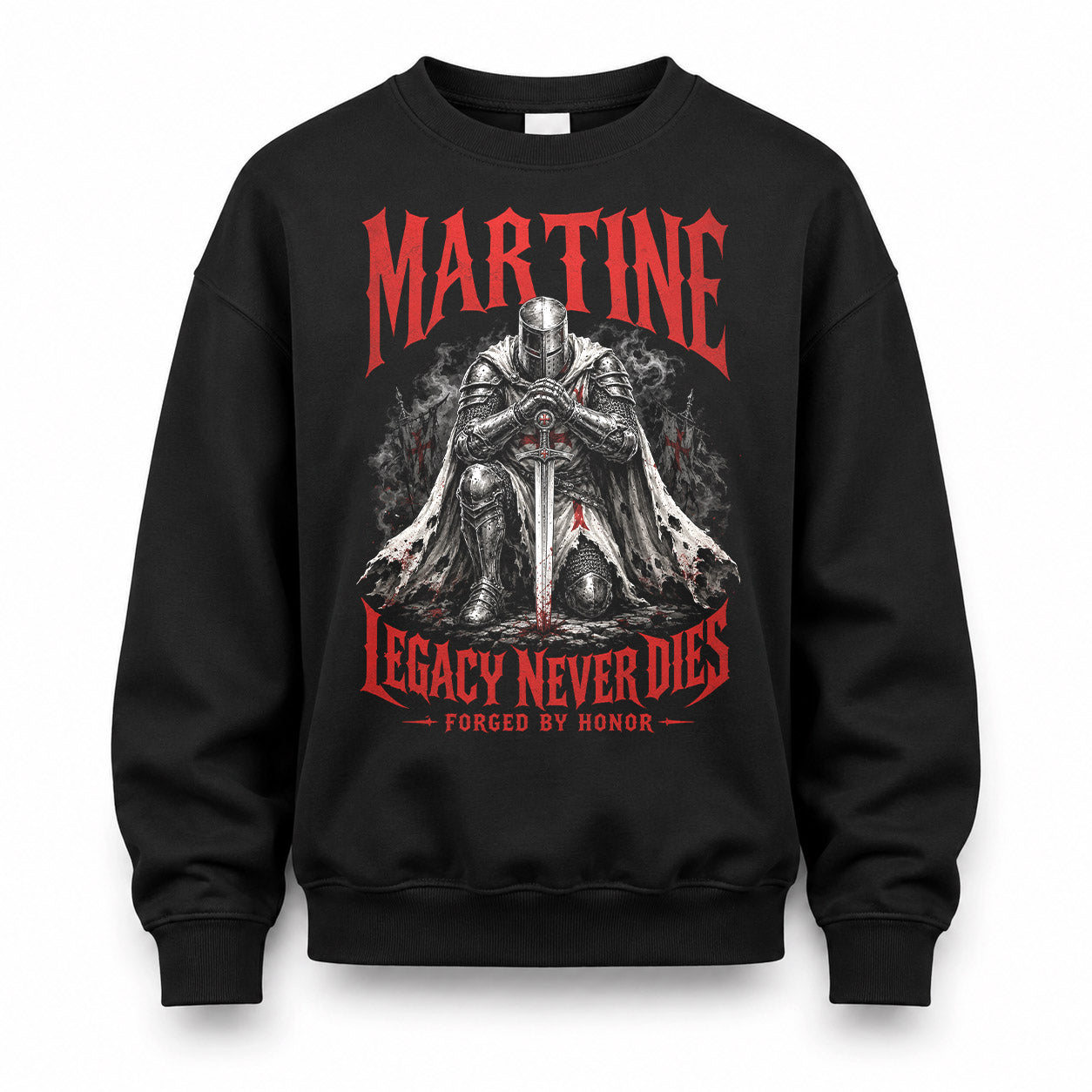 MARTINE HS90-K04-109 - NAME Legacy Never Dies Forged By Honor Personalized Knight