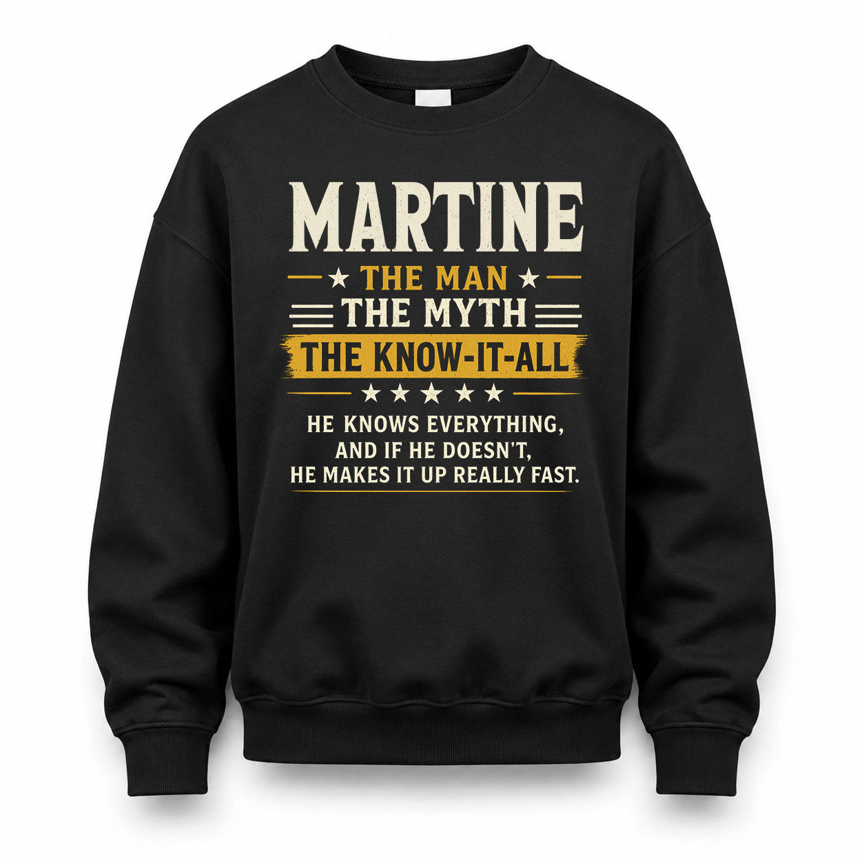 MARTINE TM90-K04-125 - NAME Legendary Know-It-All Personalized Funny Shirt