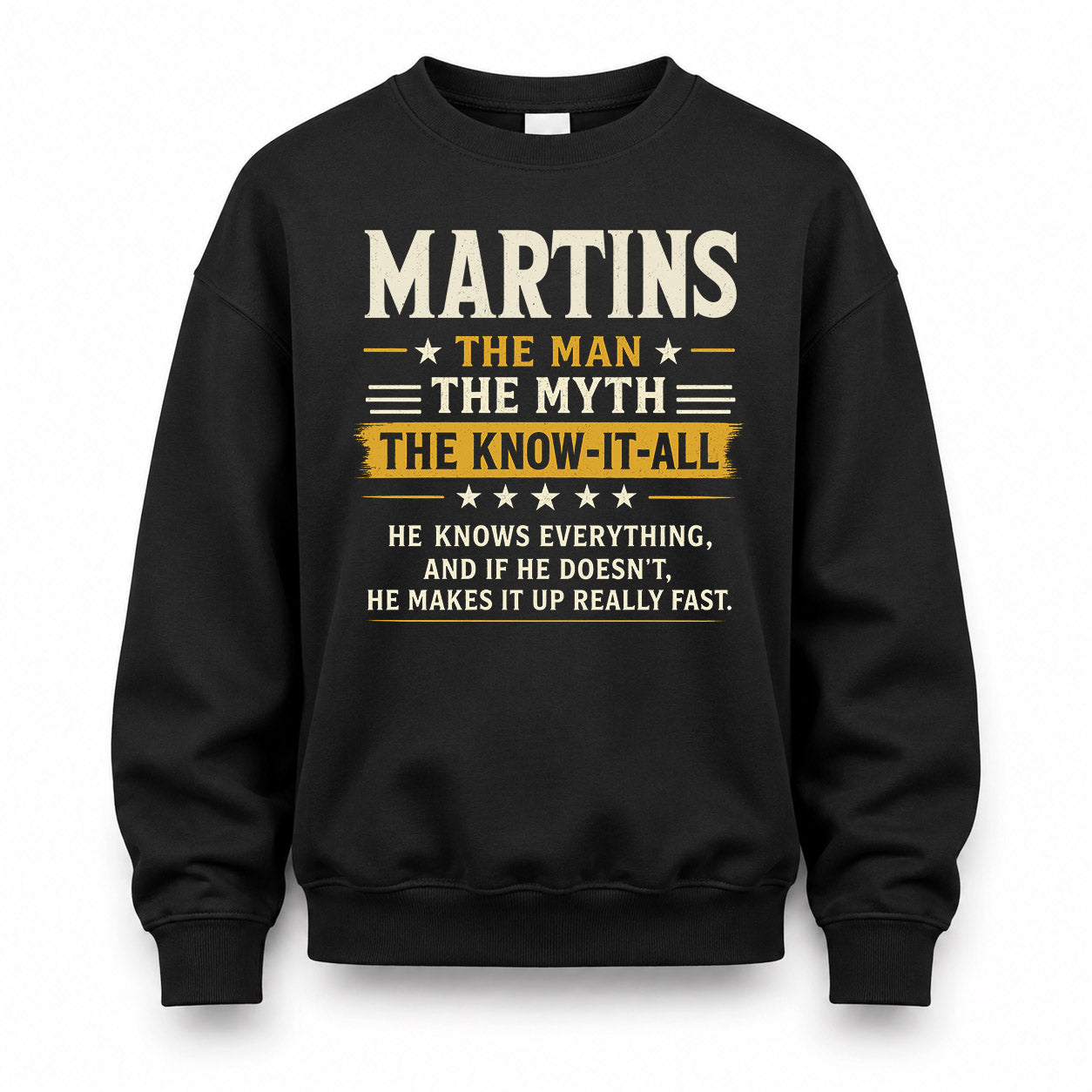 MARTINS TM90-K04-125 - NAME Legendary Know-It-All Personalized Funny Shirt