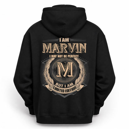MARVIN PH55-T25-Personalized Name Quote Apparel “I Am NAME May Not Be Perfect But I Am Limited Edition”