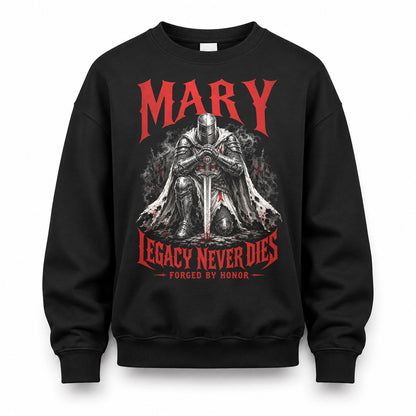 MARY HS90-K04-109 - NAME Legacy Never Dies Forged By Honor Personalized Knight